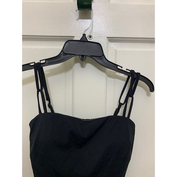 SEA LEVEL SWIM 292767 Dark Romance High Leg Bandeau One-Piece Swimsuit Black 6 - Picture 8 of 8